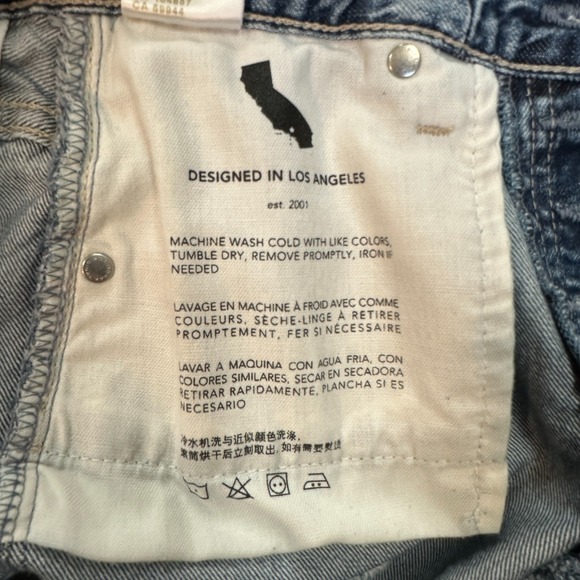 Adriano Goldschmied AG Alexxis Straight Jeans Womens 28 R Distressed High Rise - Picture 12 of 14